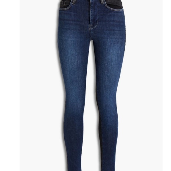 NWT FRAME Le One Mid-rise Skinny Jeans Dual Colors Blue Black - Picture 4 of 15